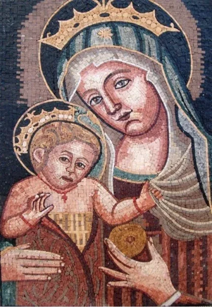 Birth of Christ Mosaic Icon, 31"x46"