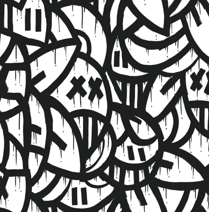 Black Bold Arrangements Peel & Stick Wallpaper Bolt - Image 1