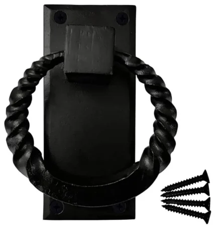 Black Cast Iron Door Knocker for Front Door