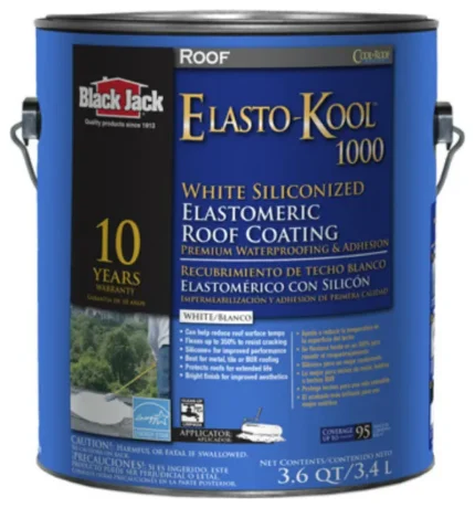 Black Jack 5530-1-20 Elasto-Kool 1000 Siliconized Elastomeric Coating, 3.6 Qt
