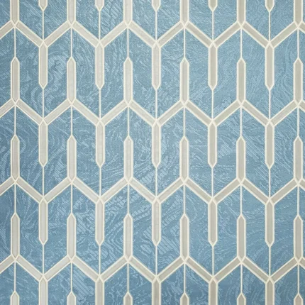 Blue bronze gold metallic carbon textured Wallpaper Geometric, 8.5'' X 11'' Samp