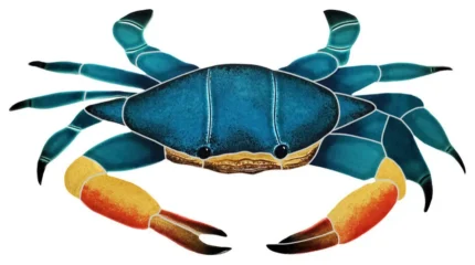 Blue Swimmer Crab Ceramic Swimming Pool Mosaic