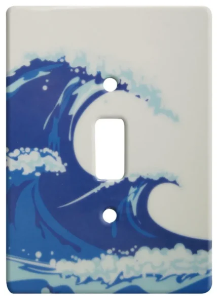 Blue Wave Single Ceramic Switch Plate