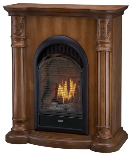 Bluegrass Living Vent Free Natural Gas Fireplace 10,000 BTU, T-Stat B100TN-FLM