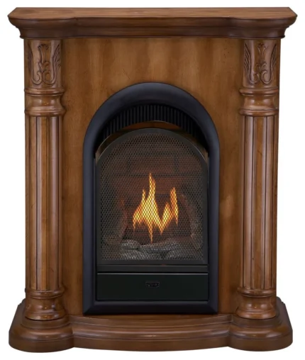 Bluegrass Living Vent Free Propane Gas Fireplace 10,000 BTU, T-Stat B100TP-FLM