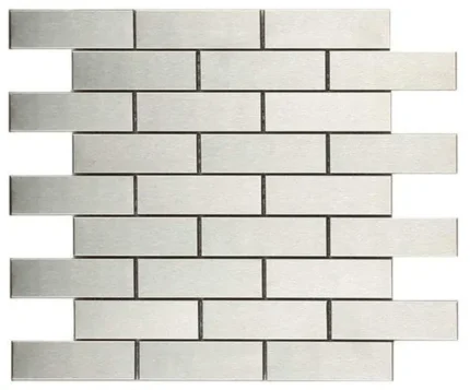 Bologna Stainless Steel Brushed 1 X 4 Metal Tile for Floor Wall and more, Brushe