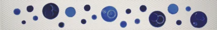 Bubbles Step Markers Ceramic Swimming Pool Mosaic 3"x24", Blue