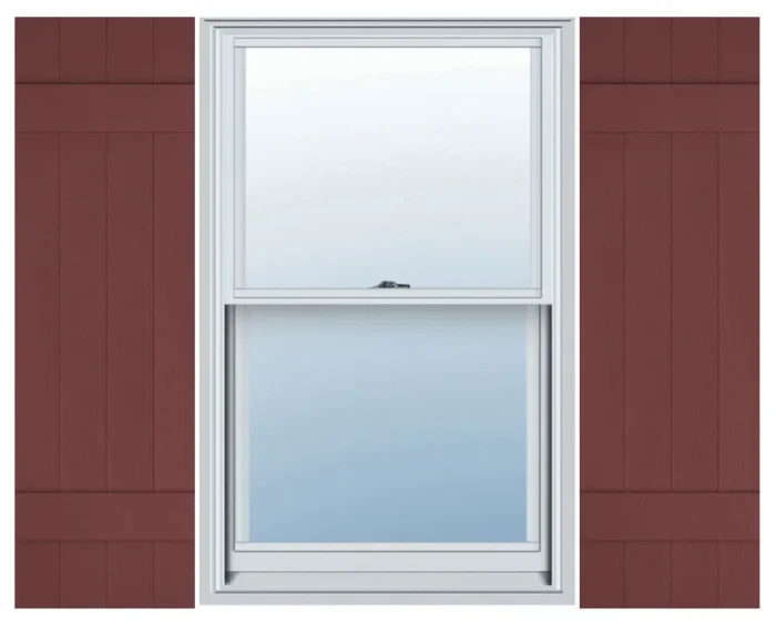 Builders Edge, Custom, Four Board Joined, BnB Shutters, Wineberry - Image 1