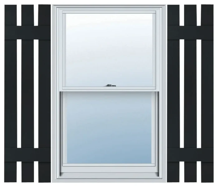 Builders Edge, Custom, Three Board Spaced, BnB Shutters, Black - Image 1