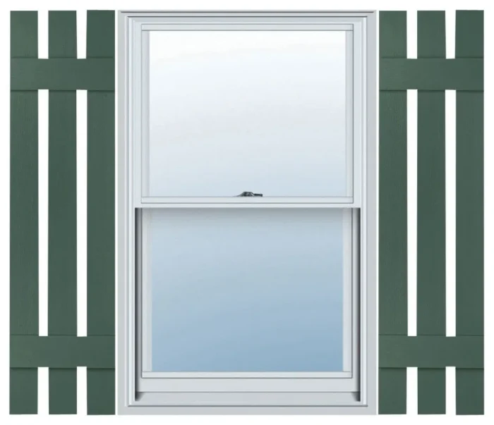 Builders Edge, Custom, Three Board Spaced, BnB Shutters, Forest Green - Image 1