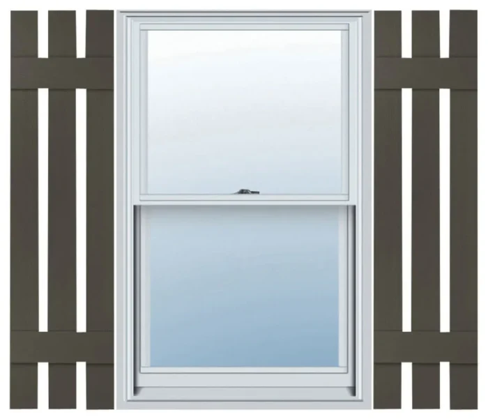 Builders Edge, Custom, Three Board Spaced, BnB Shutters, Musket Brown - Image 1