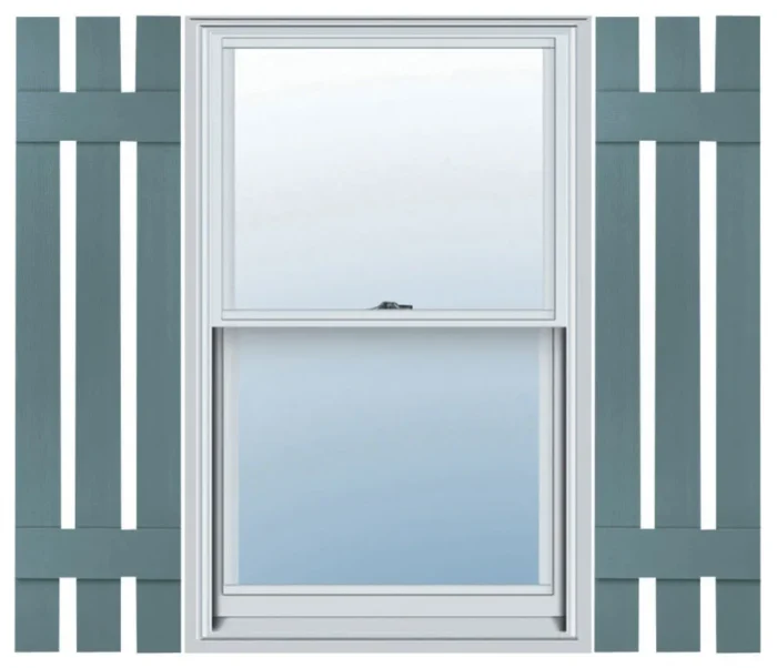 Builders Edge, Custom, Three Board Spaced, BnB Shutters, Wedgewood Blue - Image 1