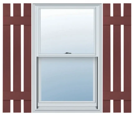 Builders Edge, Custom, Three Board Spaced, BnB Shutters, Wineberry