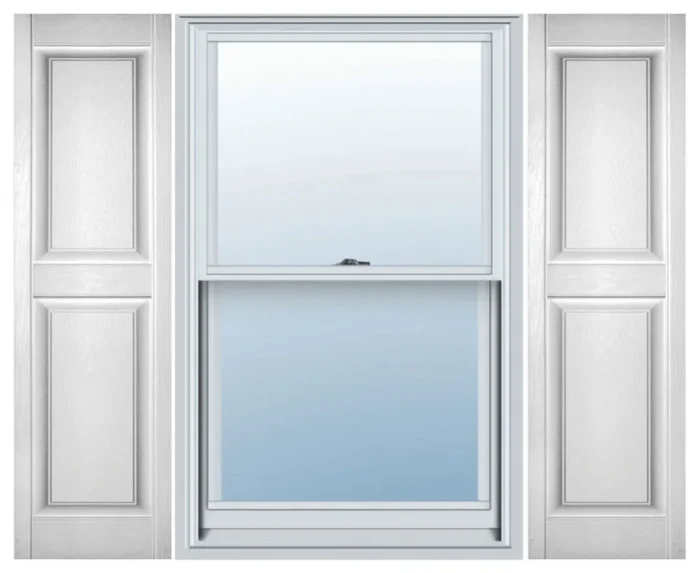 Builders Edge, Custom Two Equal Panels, Raised Panel Shutters - Image 1