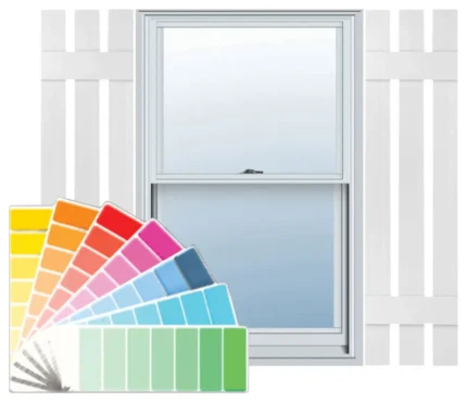 Builders Edge, Standard Three Board Spaced, Board-n-Batten Shutters, Paintable