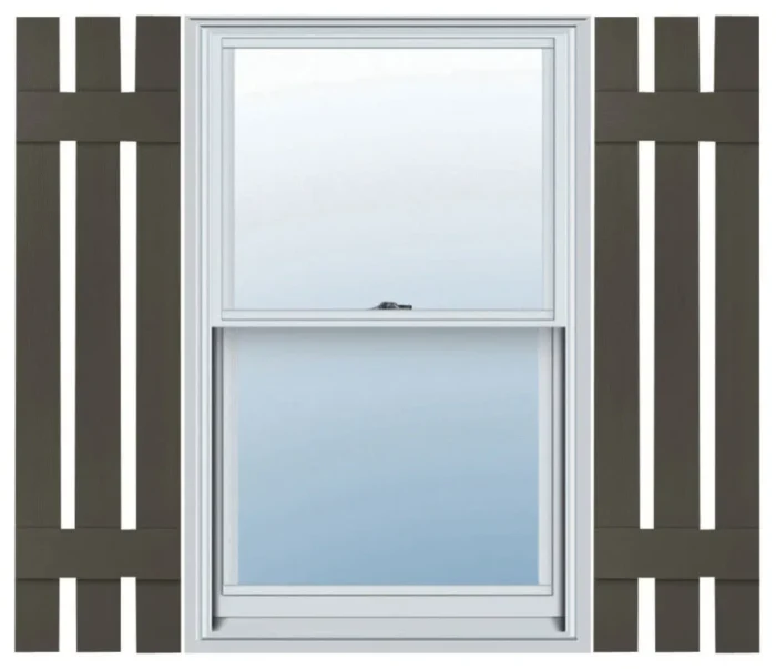 Builders Edge, Three Board Spaced, Board-n-Batten Shutters, Musket Brown - Image 1