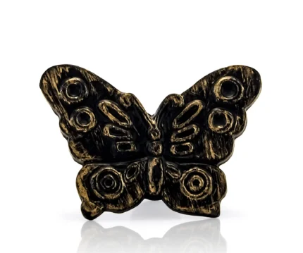 Butterfly 2-7/25", 58 mm, Antique Brass Patina Iron Cabinet Knob
