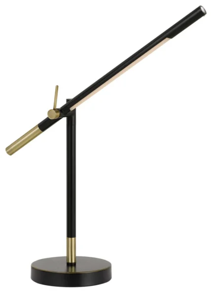 Cal Lighting BO2843DK LED Desk Lamp Virton BlackAntique Brass