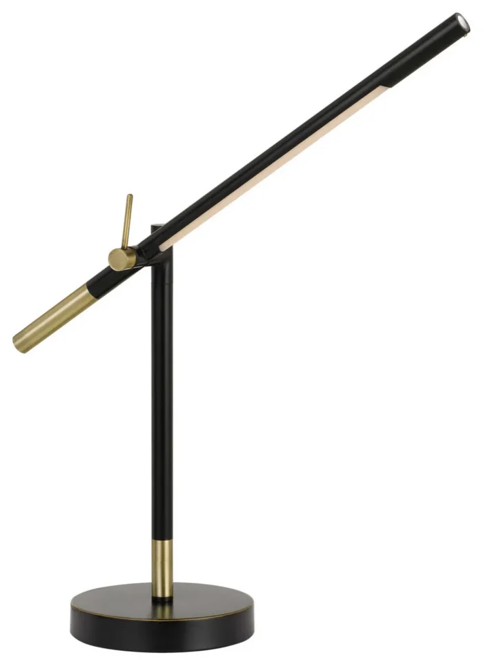 Cal Lighting BO2843DK LED Desk Lamp Virton BlackAntique Brass - Image 1