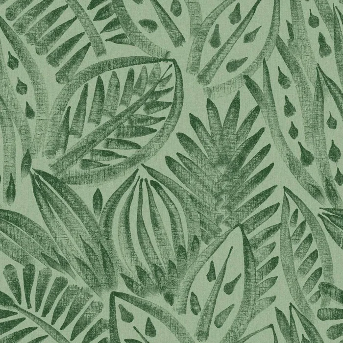 Canvas Palm Peel and Stick Wallpaper, Green, 28 Sqft - Image 1