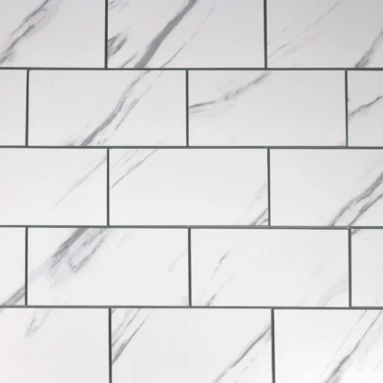 Carrara 3x6 Marble Look Glass Subway Kitchen & Bathroom Tile