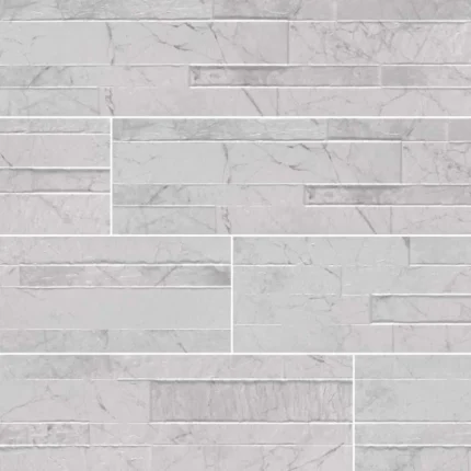 Carrara White 6X24 Matte Porcelain Ledger Panel, Sample
