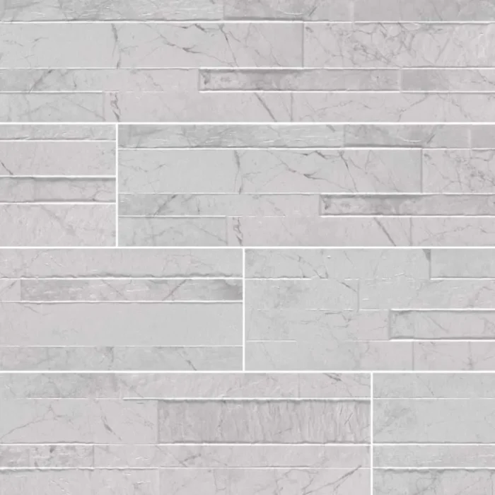 Carrara White 6X24 Matte Porcelain Ledger Panel, Sample - Image 1