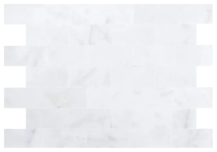 Carrara White Polished Marble Tiles 3"x6", Sample - Image 1