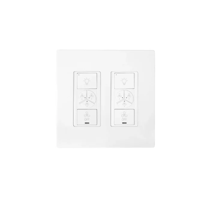 CARRO Smart Switch, 2 in 1 Fan Speed Control and Light On/Off Switch, 2 Gang - Image 1