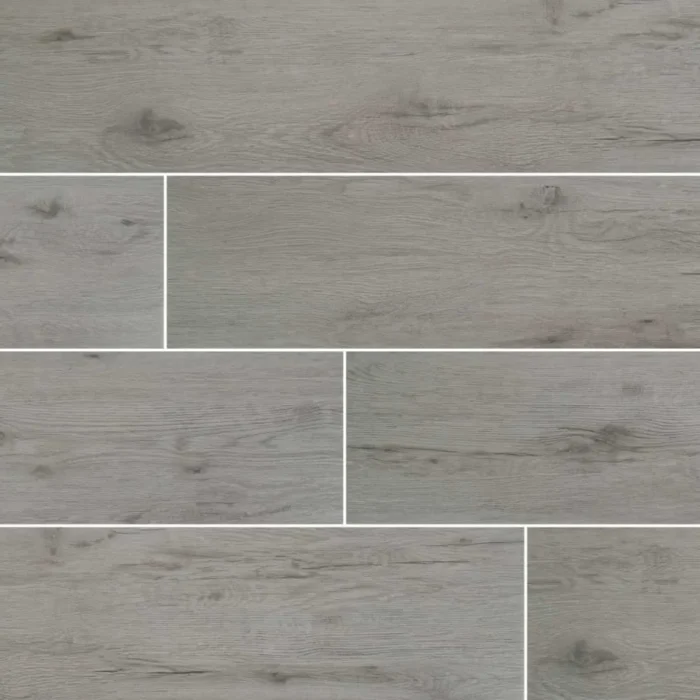 Celeste Grayseas 8X40 Black Matte Wood Look Ceramic Tile, Sample - Image 1