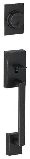 Century Dummy Exterior Handleset, Aged Bronze