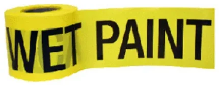 CH Hanson® 16101 Weatherproof Wet Paint Tape, 300' x 3", Bright Yellow