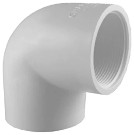 Charlotte Pipe PVC 02301 1600HA 90 Degree Elbow Pipe Fitting, White, 2 Inch