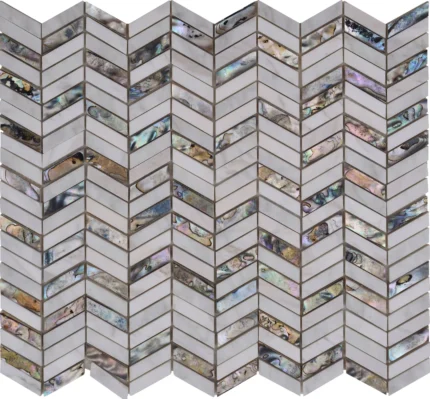 Chevron North Shore Mosaic, White Sand Beach, Sample