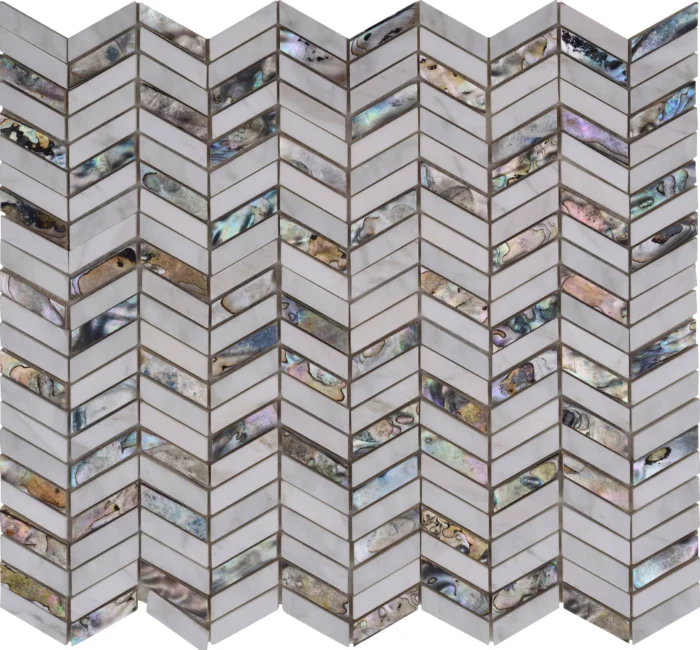 Chevron North Shore Mosaic, White Sand Beach, Sample - Image 1