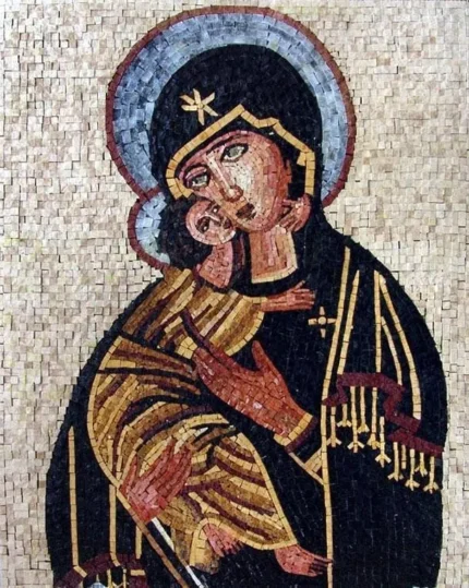 Christian Art Mural Mosaic Icon 39"x47"