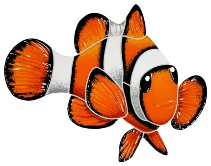 Clown Fish Ceramic Pool Mosaic Tile Left  (6" X 8")