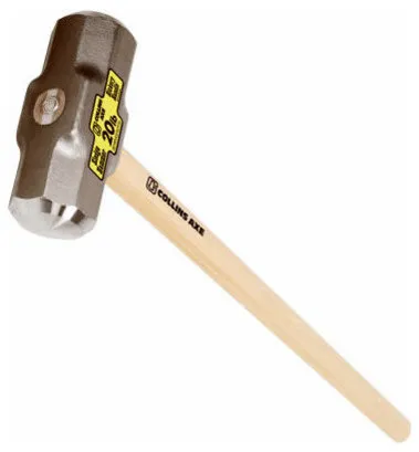Collins MD20HC Double Face Sledge Hammer with 36" Hickory Handle, 20 Lb Head