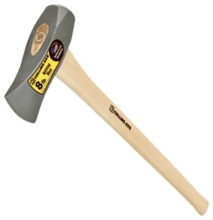 Collins TJ8AHC Axe Eye Splitting Maul with 36" Hickory Handle, 8 Lb Head
