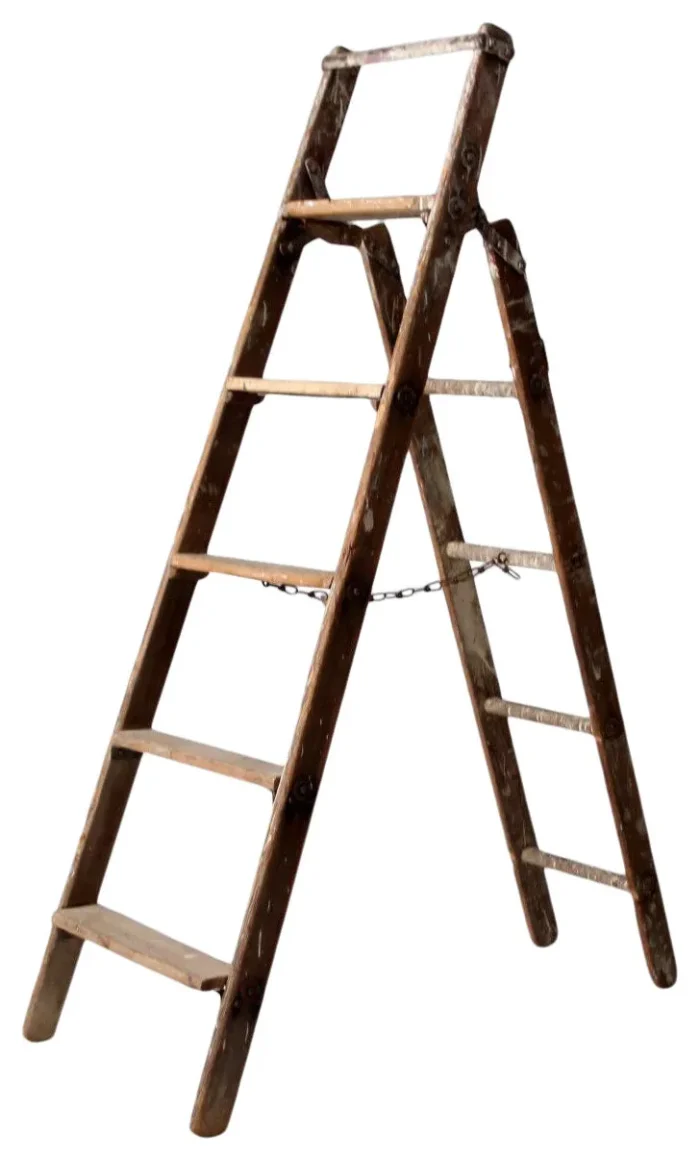 Consigned, Vintage Wooden Ladder - Image 1