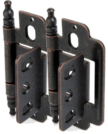 Cosmas 14280-ORB Oil Rubbed Bronze 3/4" Full Inset Cabinet Hinge (Pair)