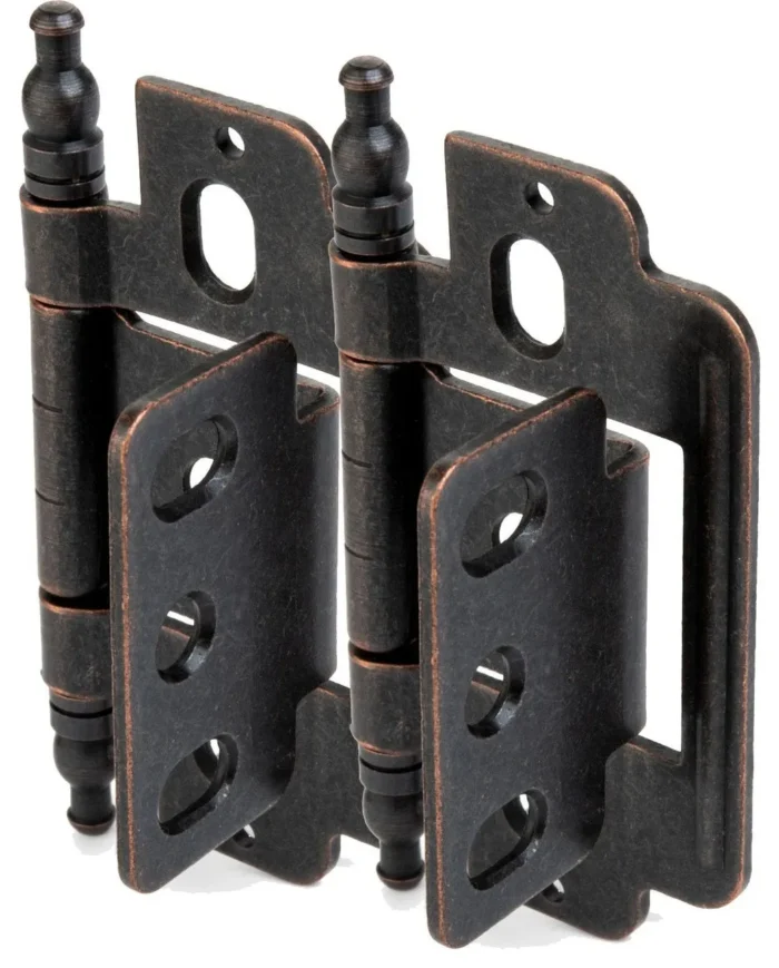 Cosmas 14280-ORB Oil Rubbed Bronze 3/4" Full Inset Cabinet Hinge (Pair) - Image 1