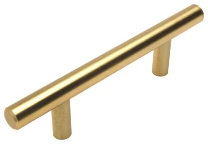 Cosmas 305-030BB Brushed Brass 3” CTC (76mm) Euro Bar Pull [5-PACK]