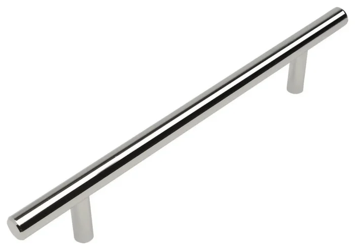 Cosmas 404-128CH Polished Chrome Slim Line Euro Style Bar Pull - Image 1