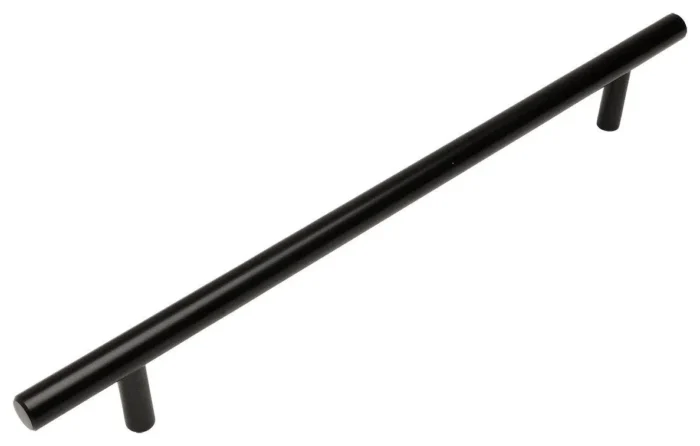 Cosmas 404-224FB Flat Black Slim Line Euro Style Cabinet Pull - Image 1