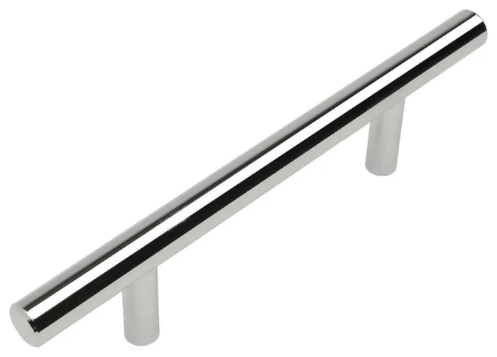 Cosmas 404-4CH Polished Chrome Slim Line Euro Style Bar Pull - Image 1