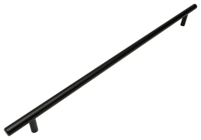 Cosmas 404-673FB Flat Black Slim Line Euro Style Cabinet Pull - Image 1