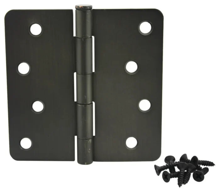 Cosmas Oil Rubbed Bronze Door Hinge 4" With 1/4" Radius Corners - Image 1
