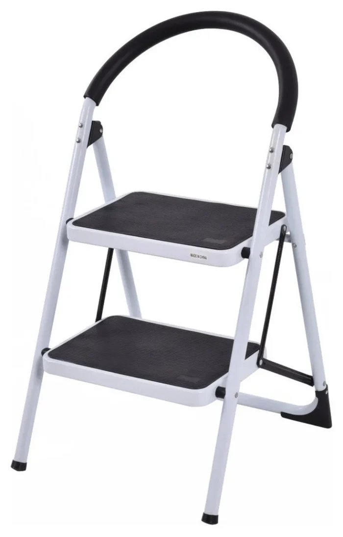 Costway 2 Step Ladder Folding Stool Heavy Duty 330Lbs Capacity Industrial - Image 1