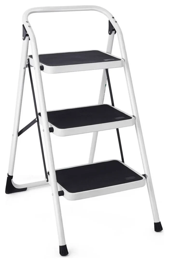 Costway 3 Step Lightweight Ladder HD Platform Foldable Stool 330 LB Cap. - Image 1